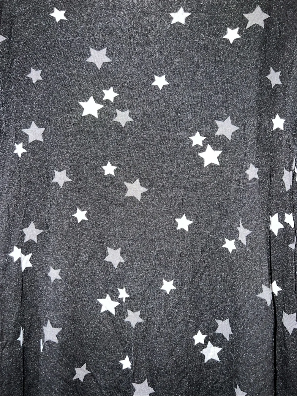 Justice Black Long Sleeve Star Print Tee